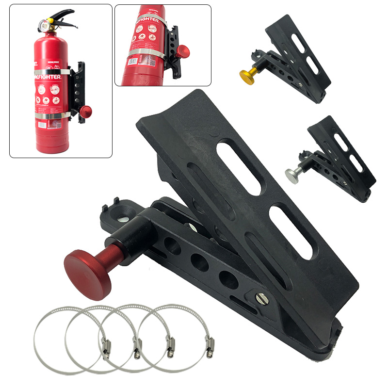 Car Accessories Must Have - 赤消火器マウントボトルホルダーアルミ Jk Jku Jl Utv ロールバータクシー消火器ホルダーに適合