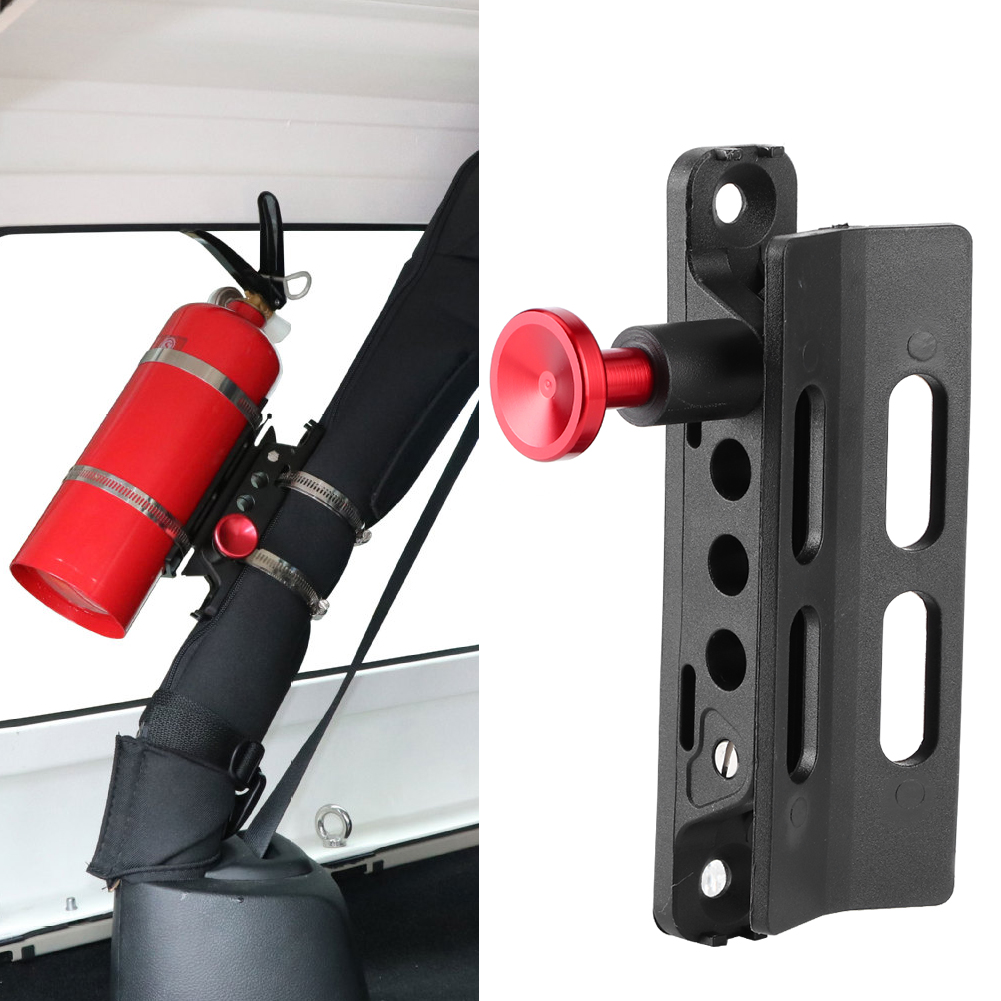 Car Accessories Must Have - 車の消火器マウントブラケット調整可能なホルダージープラングラースポーツ/JK/サハラユニバーサルカーアクセサリーに適合