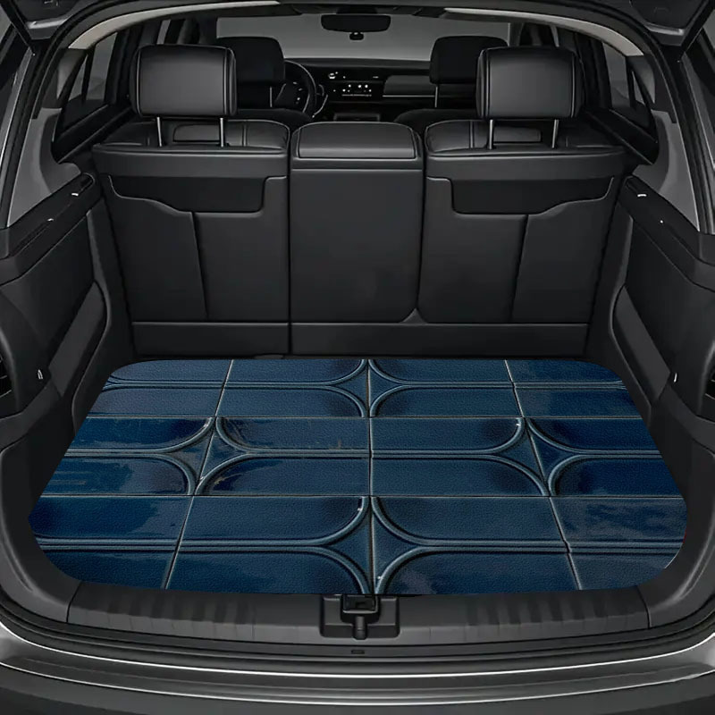 Car Accessories Must Have - 1枚入りプリントデザインカートランクマット、必須の旅行用品、様々な車種にユニバーサルフィット、必須の車内アクセサリー