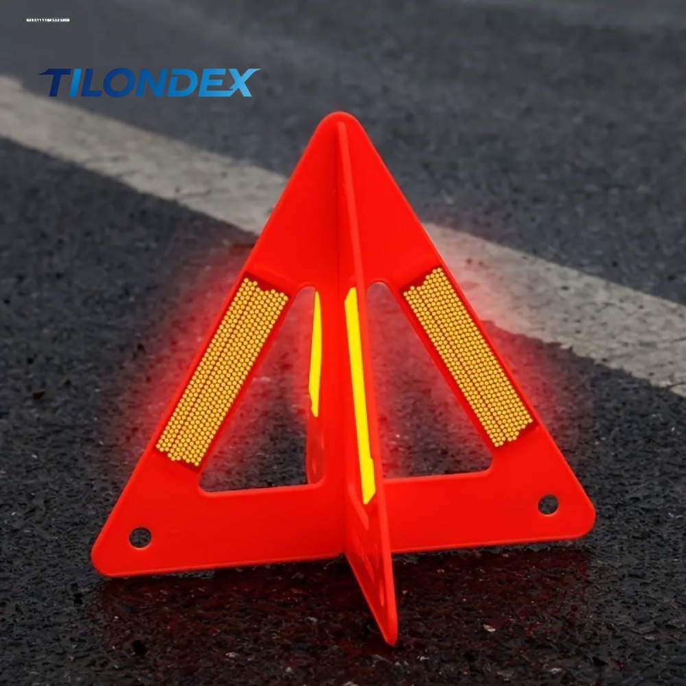 Car Accessories Outside - TILONDEX 2個入り 高耐久性 高視認性 反射警告三角形 車用緊急後部外部安全アクセサリー