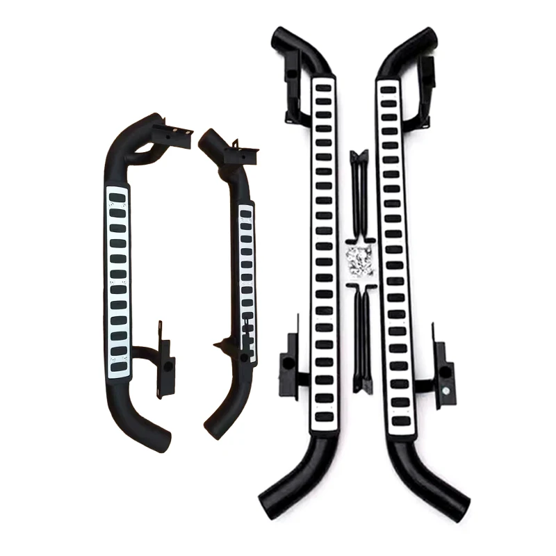 Car Accessories Outside - 2ドア/4ドア車用外側サイドステップペダルバー ランニングボード 旧型ディフェンダー90/110対応 サイドペダル 車用アクセサリー