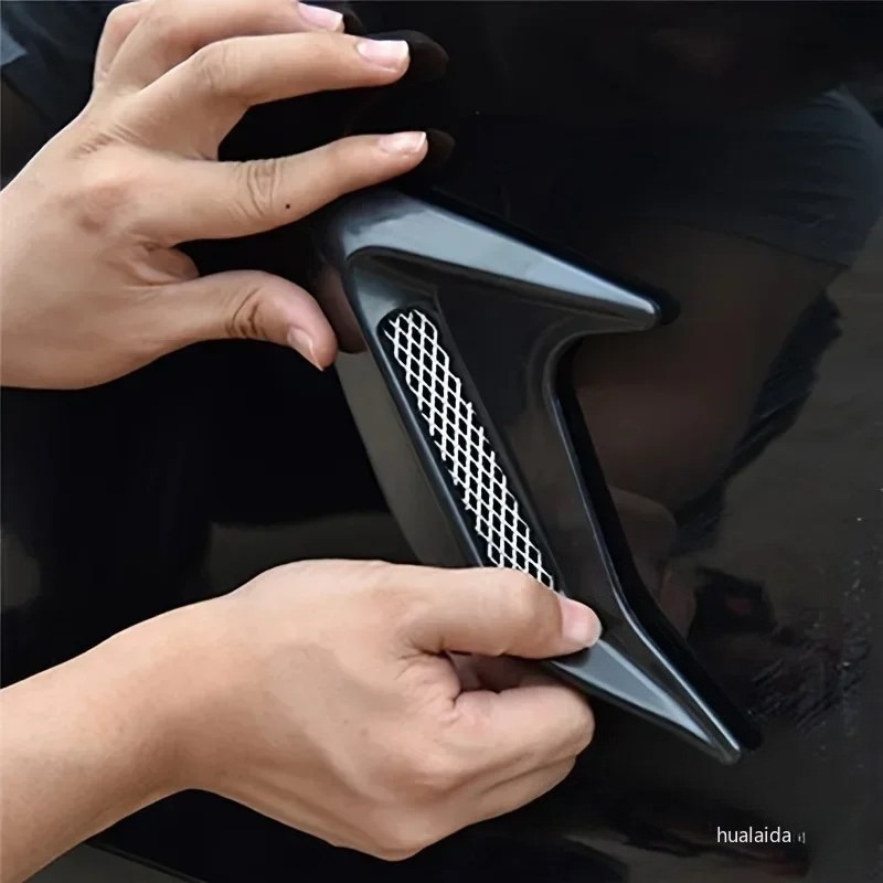 Car Accessories Outside - ユニバーサルカーシャークギル フェンダーサイド/フード エアフロー アウトレット ベント デコレーション