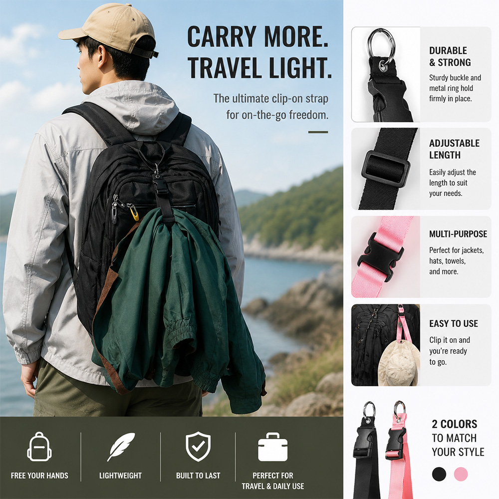 Car Accessories Must Have - ポータブル盗難防止荷物ストラップ耐久性のある屋外バックル男性女性バックパッククリップ必須旅行ギフトバッグタグ荷物用