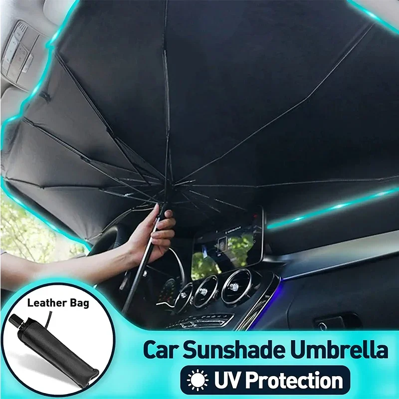 車のサンシェードプロテクターパラソル車のフロントウィンドウサ - Car Accessories For Interior のレビューと価格