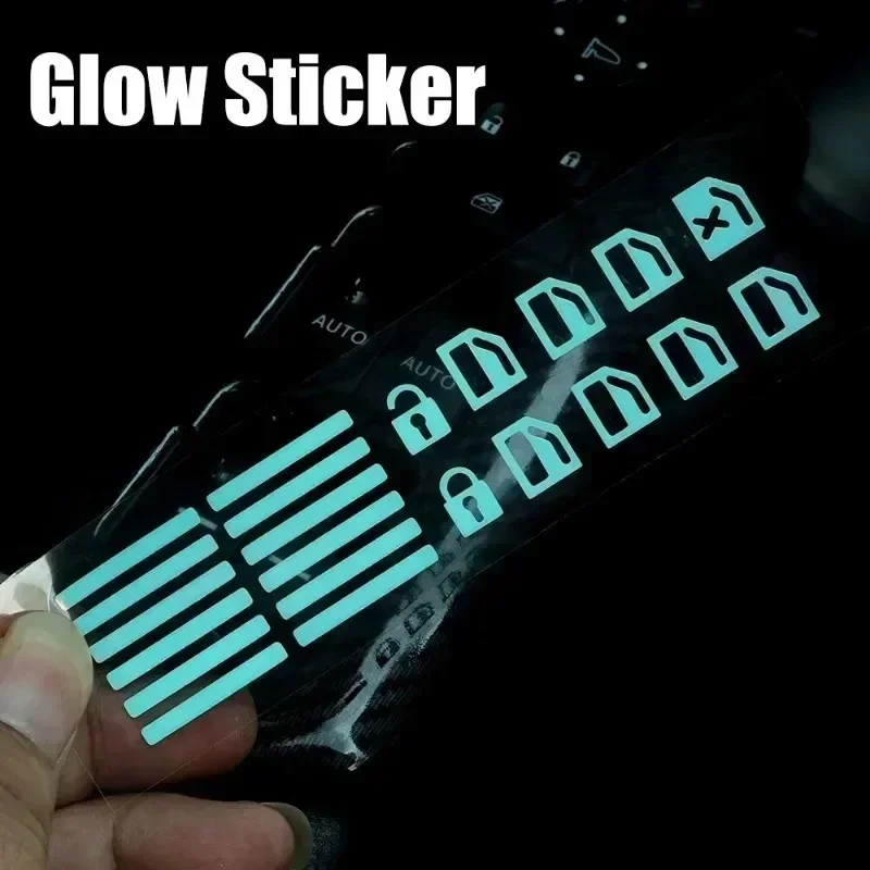 1セットの暗闇で光る車用ボタンステッカー - 蛍光グリーン/ - Car Accessories Outside のレビューと価格