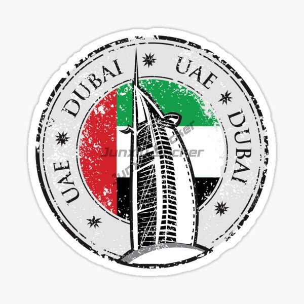 UAE ドバイ円形国旗エンブレムとバッジオートバイ車の窓デカ - Car Accessories In Dubai のレビューと価格