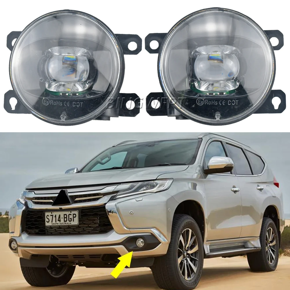 車のフォグライト,レンズ付きLEDフォグ,フォグランプ,三菱 - Car Accessories Xl のレビューと価格