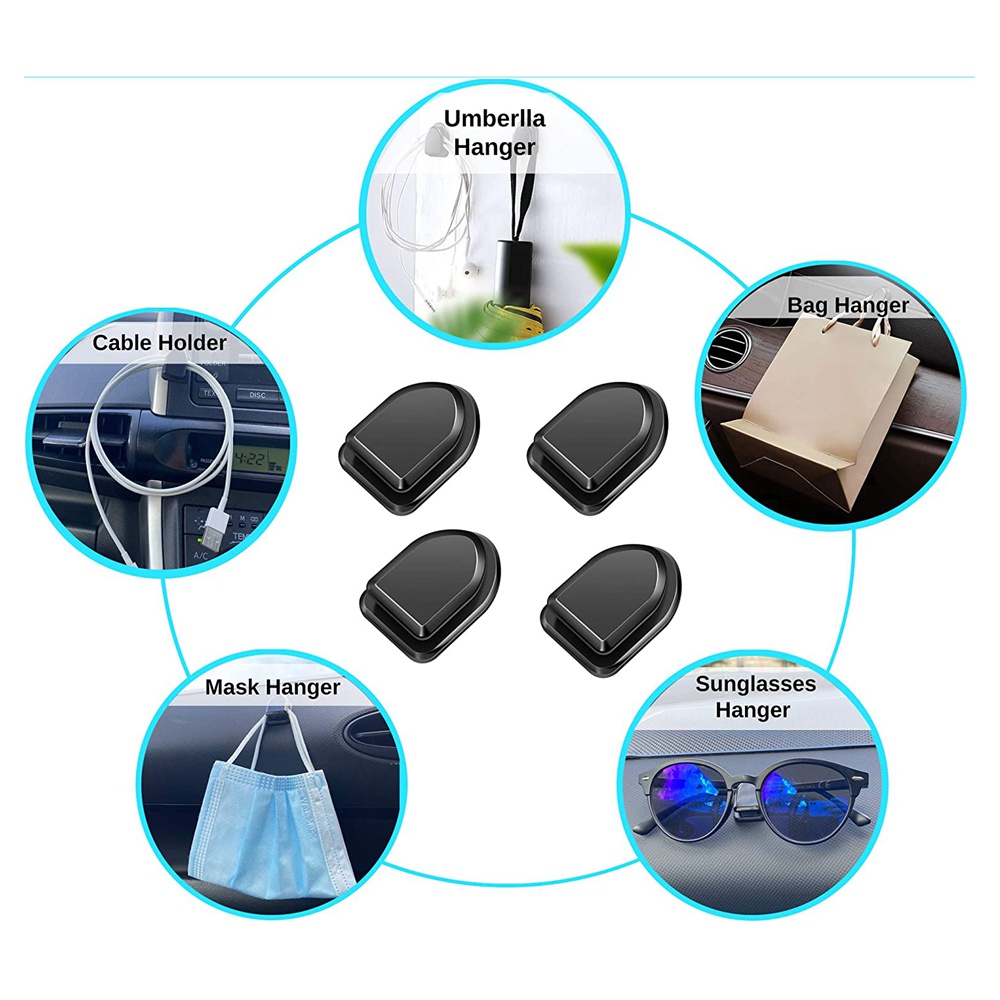 小型車用フック。USBケーブル、ヘッドホン、鍵などを収納でき - Car Accessories For Interior のレビューと価格