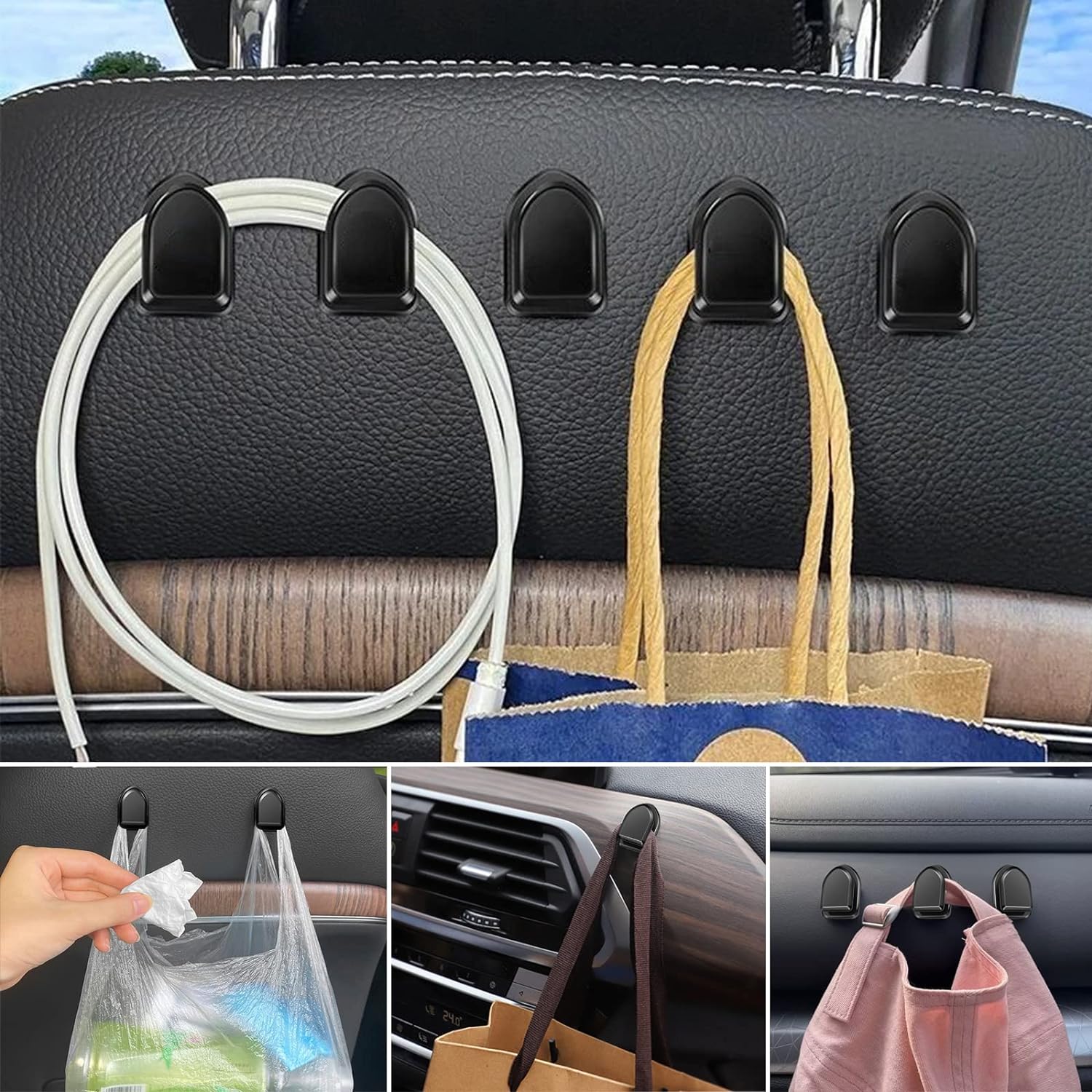 小型車用フック。USBケーブル、ヘッドホン、鍵などを収納でき - Car Accessories For Interior のレビューと価格