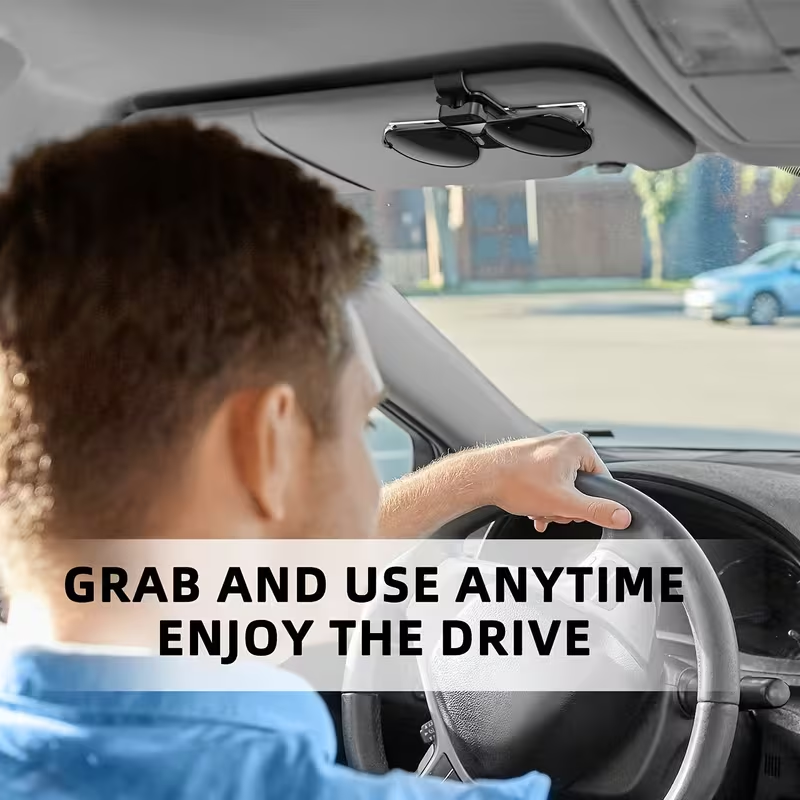 サンバイザー サングラスホルダー 車用 メガネスタンド カー - Car Accessories For Interior のレビューと価格