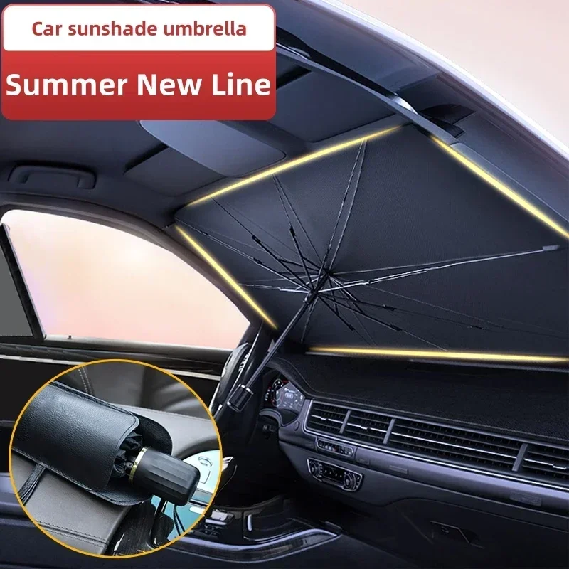 車のサンシェードプロテクターパラソル車のフロントウィンドウサ - Car Accessories For Interior のレビューと価格