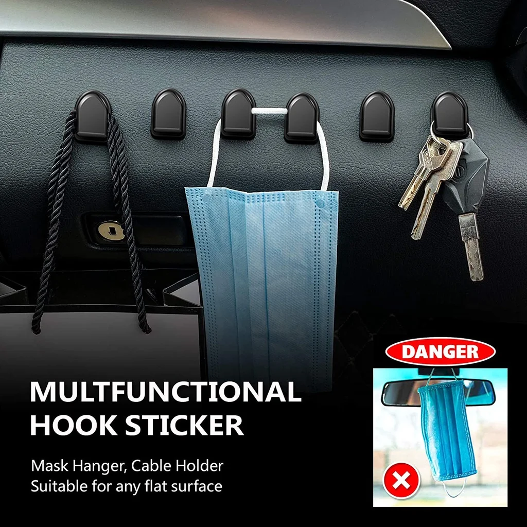 ミニカーフック 車内収納ホルダー USBケーブル ヘッドホン - Car Accessories For Interior のレビューと価格