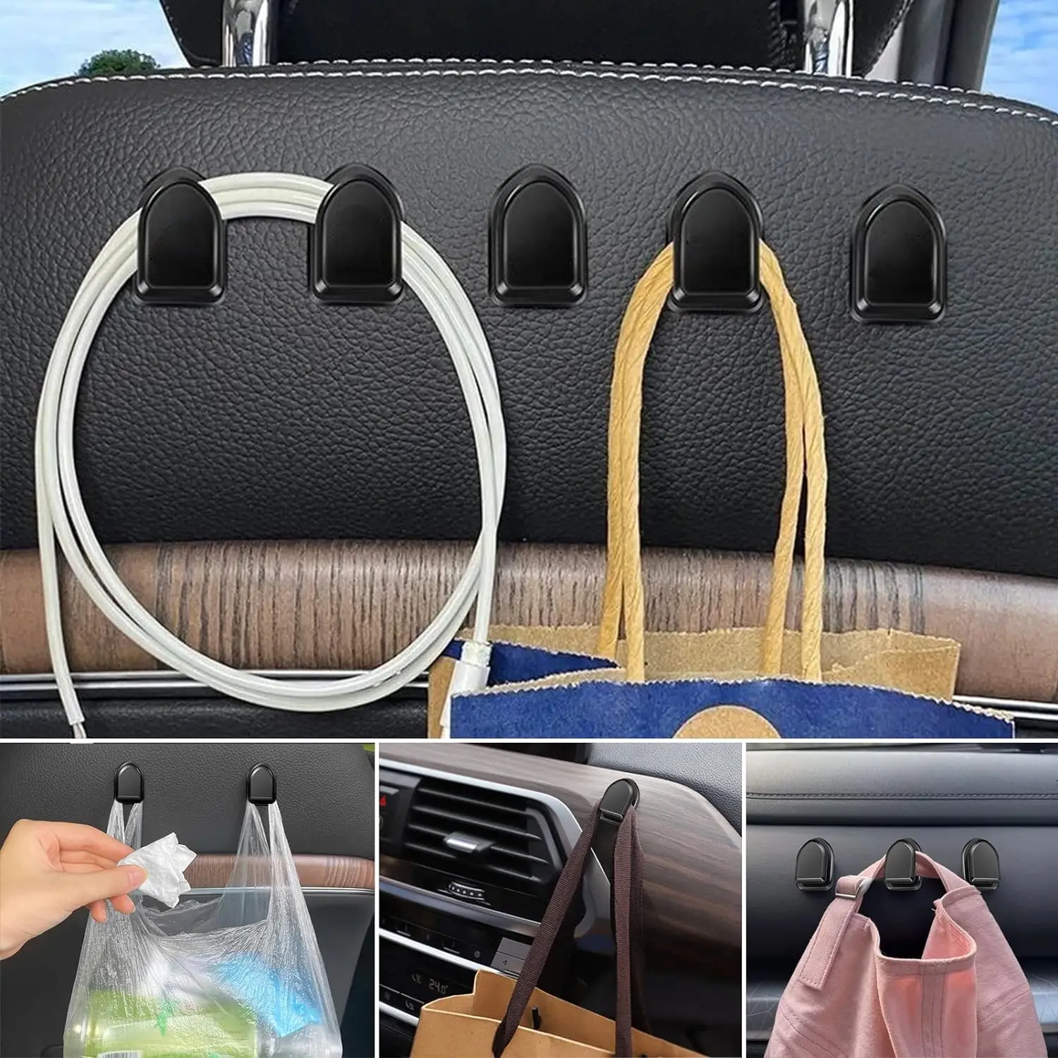 ミニカーフック 車内収納ホルダー USBケーブル ヘッドホン - Car Accessories For Interior のレビューと価格